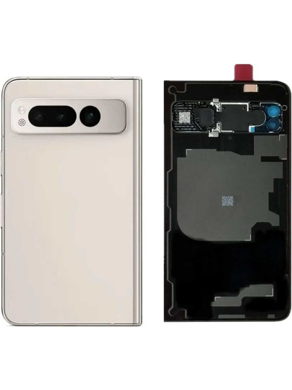 Pixel Fold 5G Back Glass Replacement - 7.6” Cover with Camera Lens & Tools